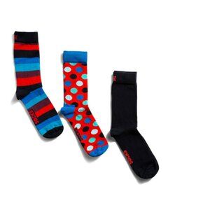 HAPPY SOCKS multi 3pk Striped And Dotted Socks